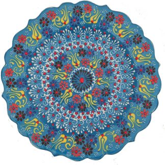 Ayennur-Turkish-Ceramic-Decorative-Plate-Blue