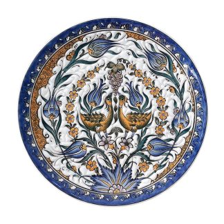 Seraturq-Turkish-Iznik-Ceramic-Wall-Plate-E