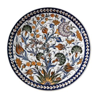 Seraturq-Turkish-Iznik-Ceramic-Wall-Plate-H